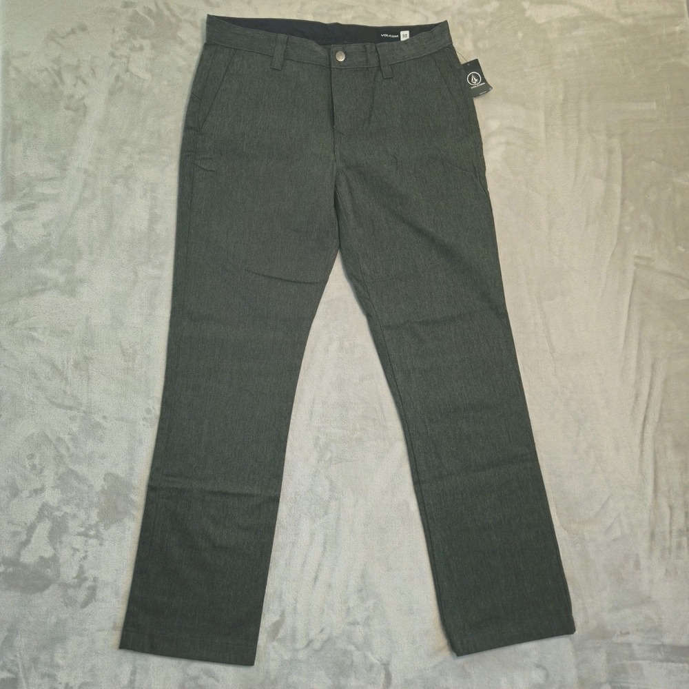 Volcom Men's Size 32 Vmonty Pant Gray Chino Skateboarding Streetwear Casual